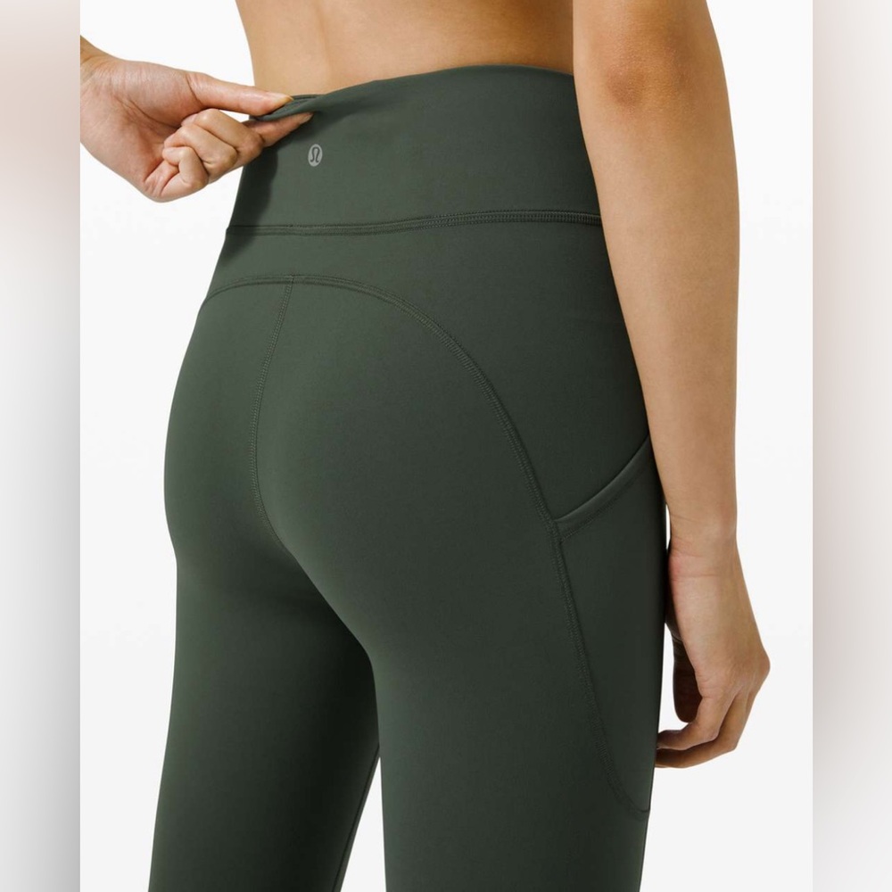 lululemon Invigorate HR Tight 25", Size 4, w/Pockets,  Smoked Spruce *Like New